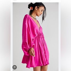 Pink Free People Arzel Mini Dress